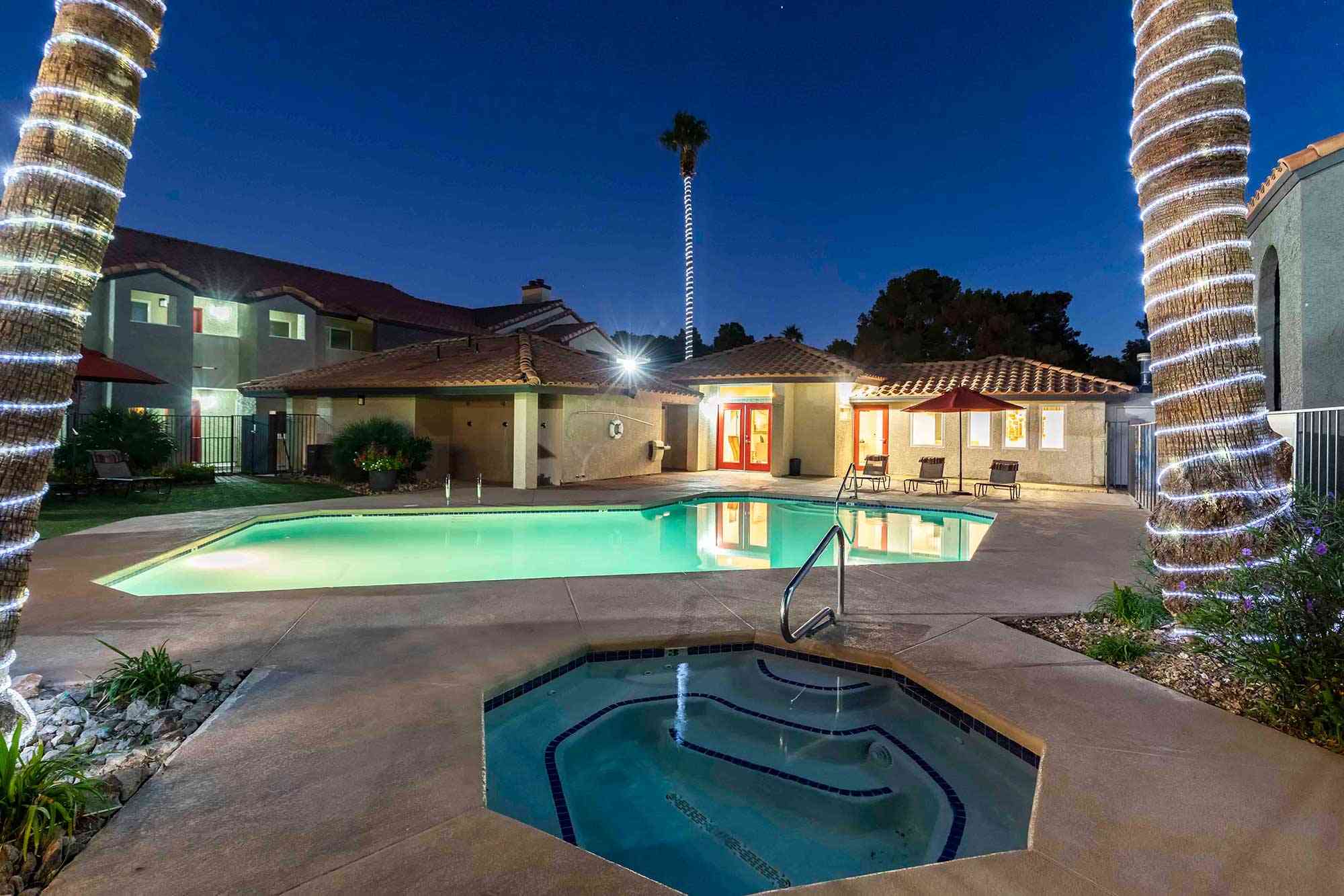 community pool night 2
