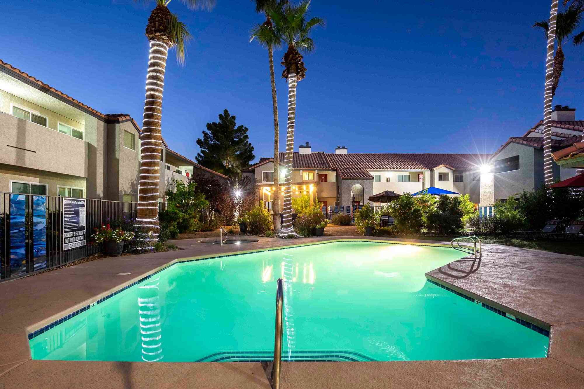 community pool night